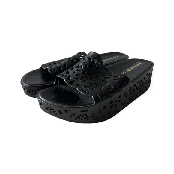 Vintage 90s Patrick Cox Jelly Flatform Wedge Slide, Size 38EU/7US - Picture 4 of 13